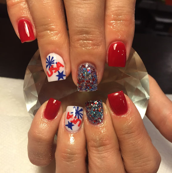 U.S.A. Party Nail Decal | Cobalt Blue