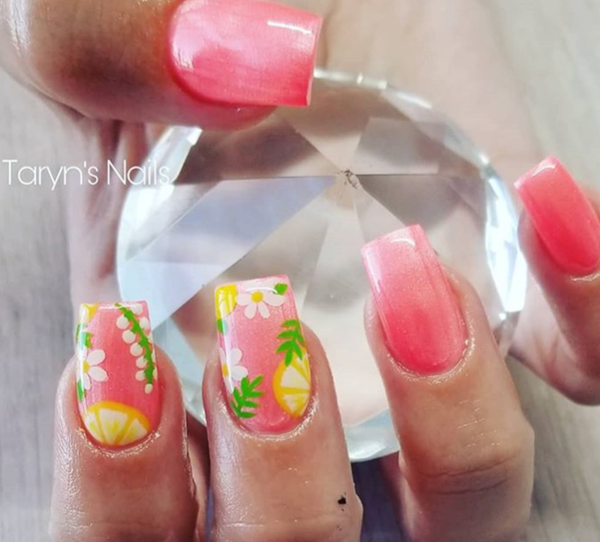 Spring Leaves Nail Decal | Bright Green