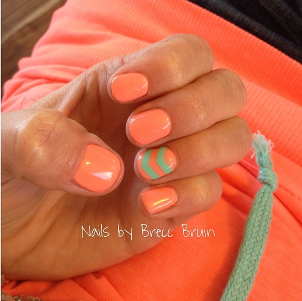 Chevron Nail Decal | Mint