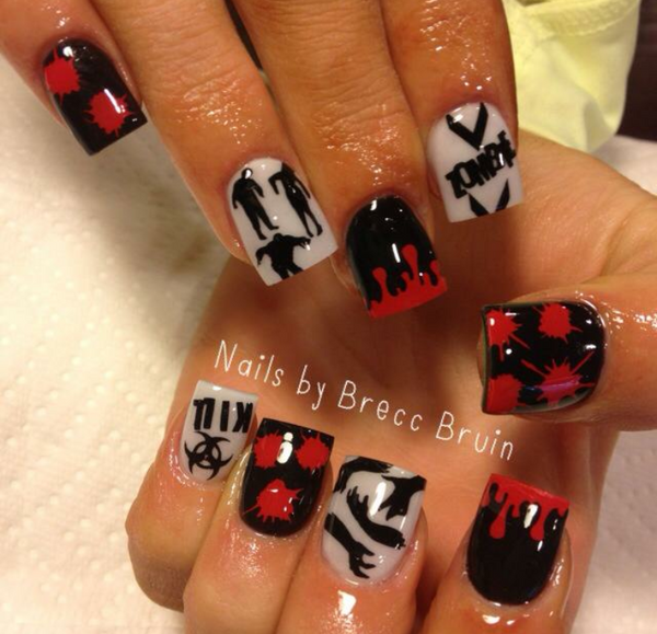Zombie Nail Decal | Black