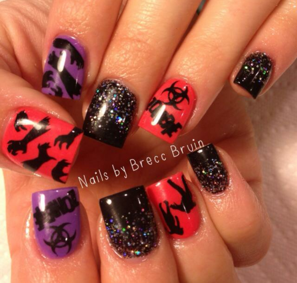Zombie Nail Decal | Black