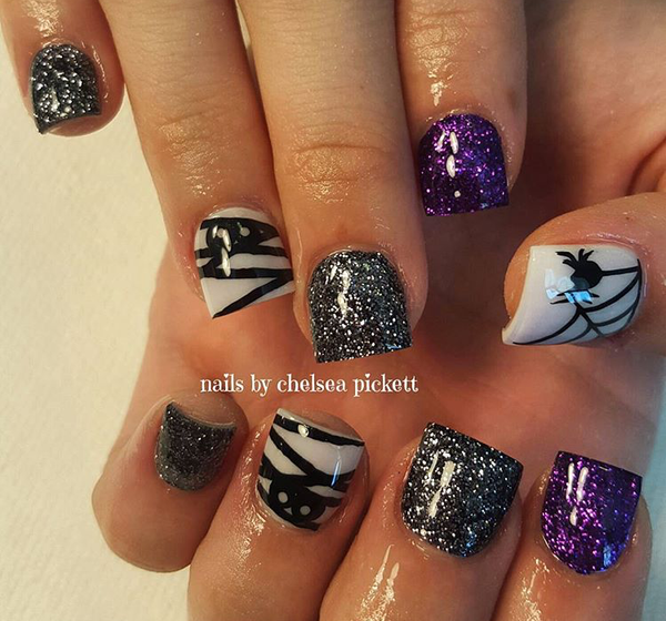 Mummified Wrap Nail Decal | Black