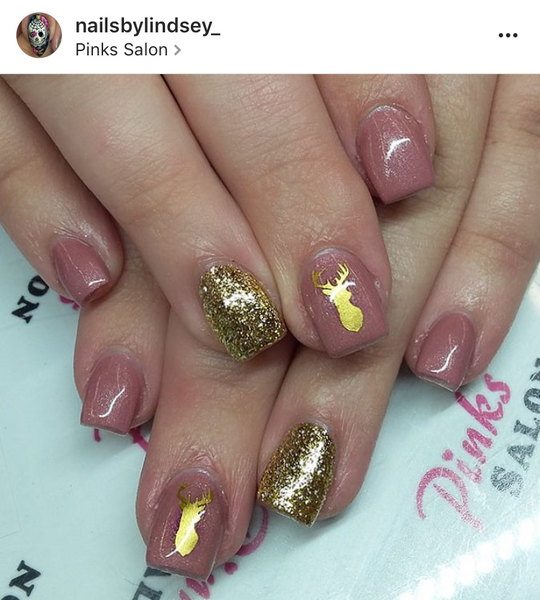 Gone Hunting Nail Decal | Gold Shimmer