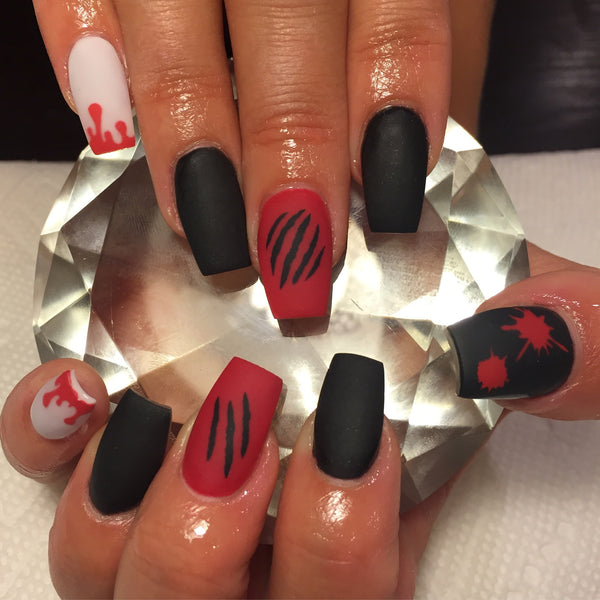 Blood Drip Nail Decal | Red