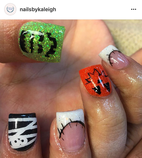 Mummified Wrap Nail Decal | White