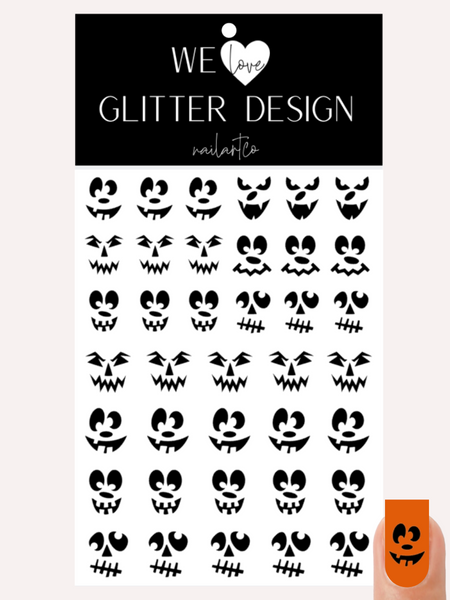 Jack-O-Lantern Faces DESIGN 1 | Black