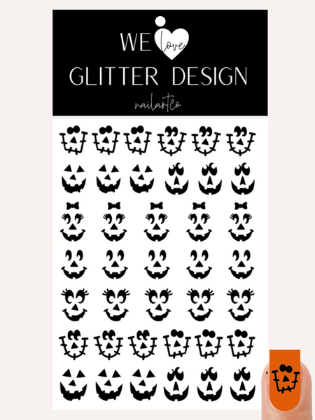 Jack-O-Lantern Faces DESIGN 2 | Black