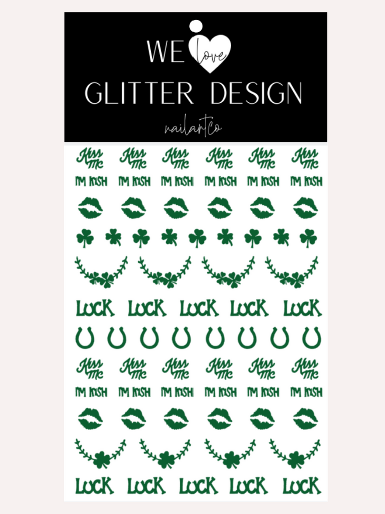 Kiss Me I'm Irish Nail Decal | Green