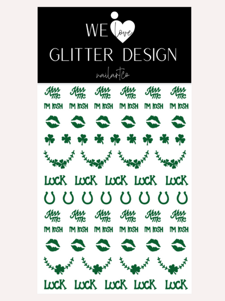 Kiss Me I'm Irish Nail Decal | Green