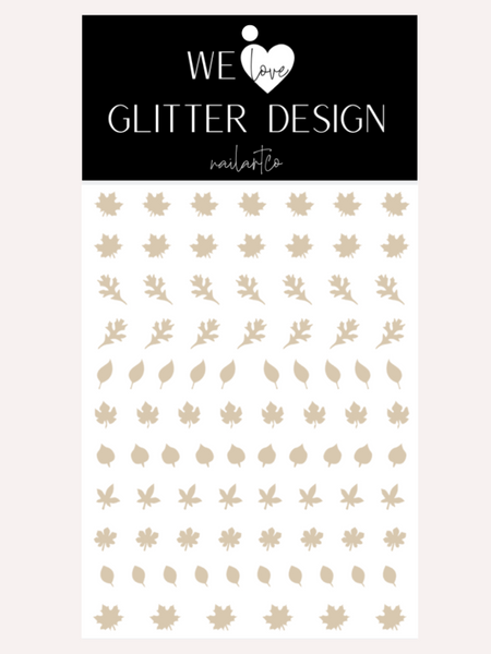 Leaves (Design 1) Nail Decal | Beige