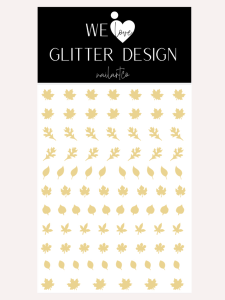 Leaves (Design 1) Nail Decal | Cream