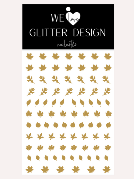 Leaves (Design 1) Nail Decal | Light Brown