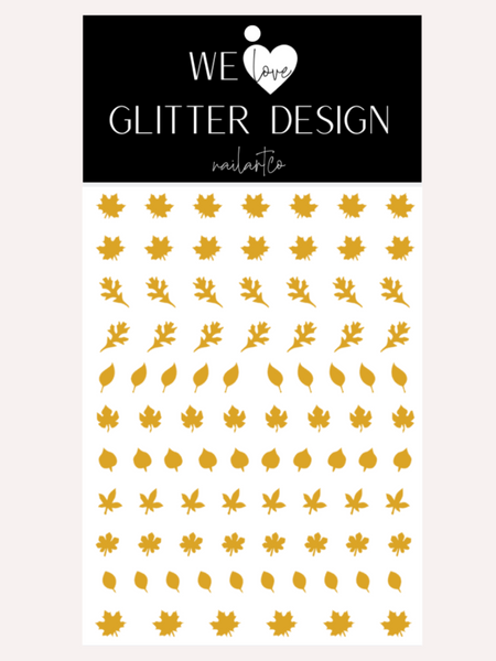 Leaves (Design 1) Nail Decal | Mustard