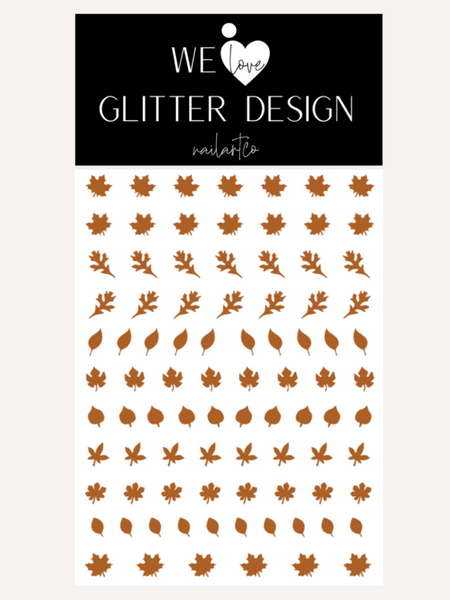 Leaves (Design 1) Nail Decal | Nut Brown