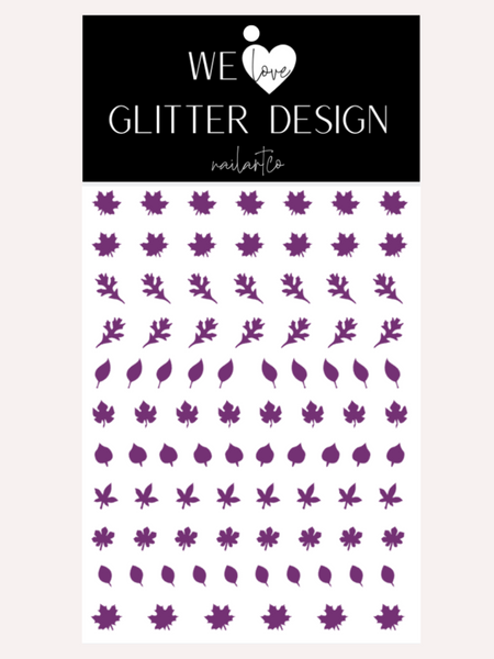 Leaves (Design 1) Nail Decal | Violet