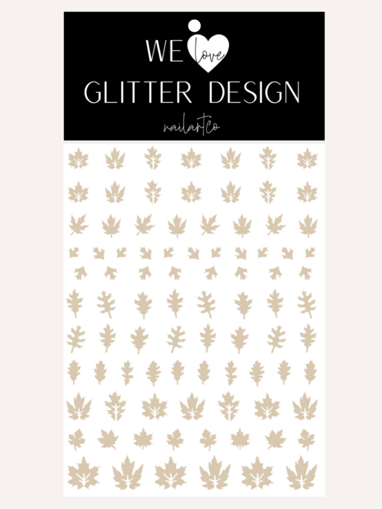 Leaves (Design 2) Nail Decal | Beige