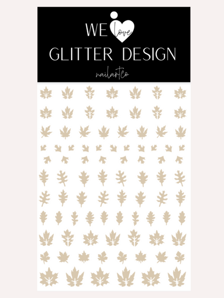 Leaves (Design 2) Nail Decal | Beige