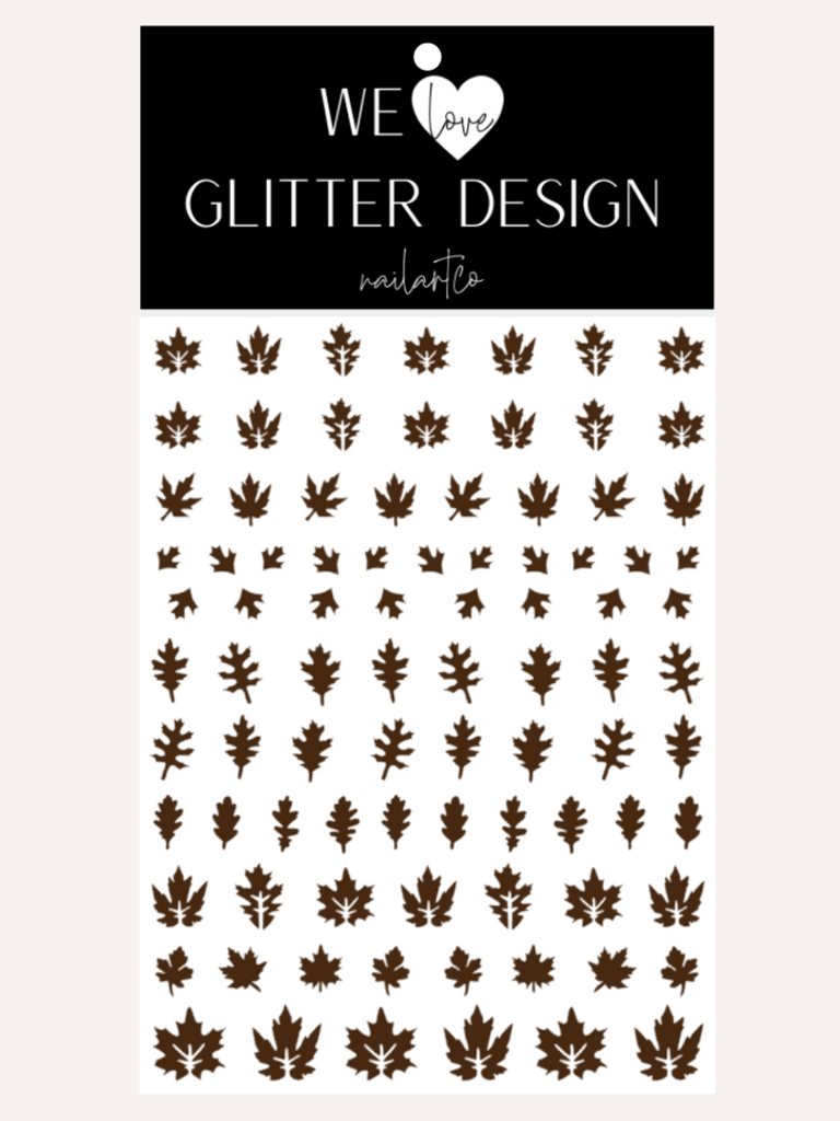 Leaves (Design 2) Nail Decal | Brown