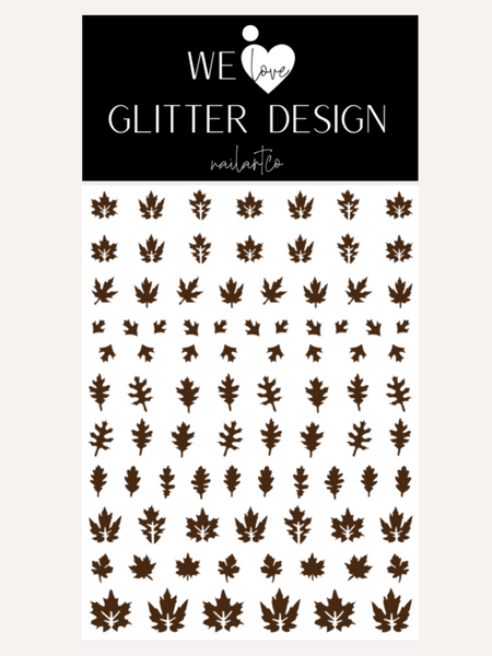 Leaves (Design 2) Nail Decal | Brown