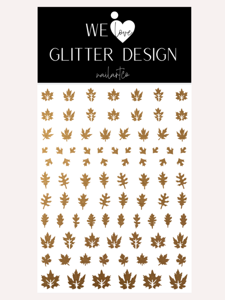 Leaves (Design 2) Nail Decal | Copper Shimmer