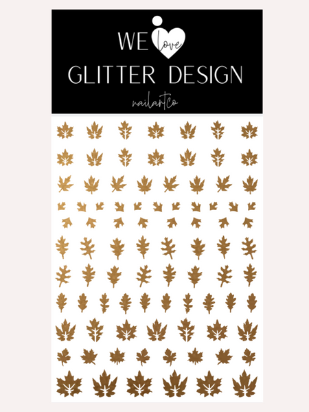 Leaves (Design 2) Nail Decal | Copper Shimmer
