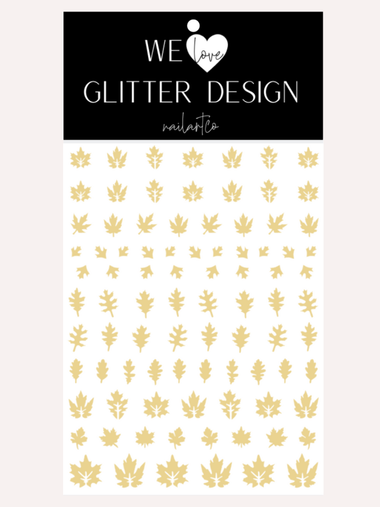 Leaves (Design 2) Nail Decal | Cream