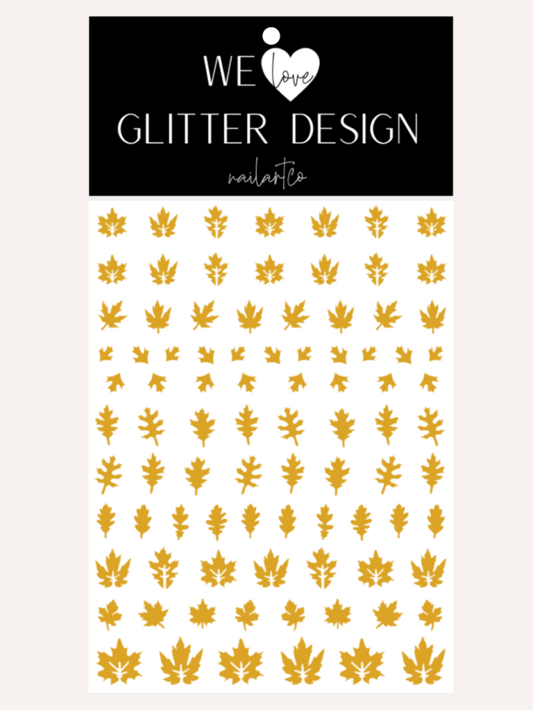 Leaves (Design 2) Nail Decal | Mustard