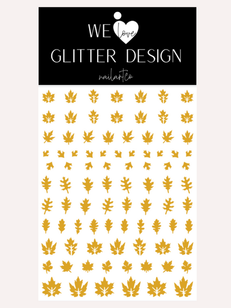 Leaves (Design 2) Nail Decal | Mustard