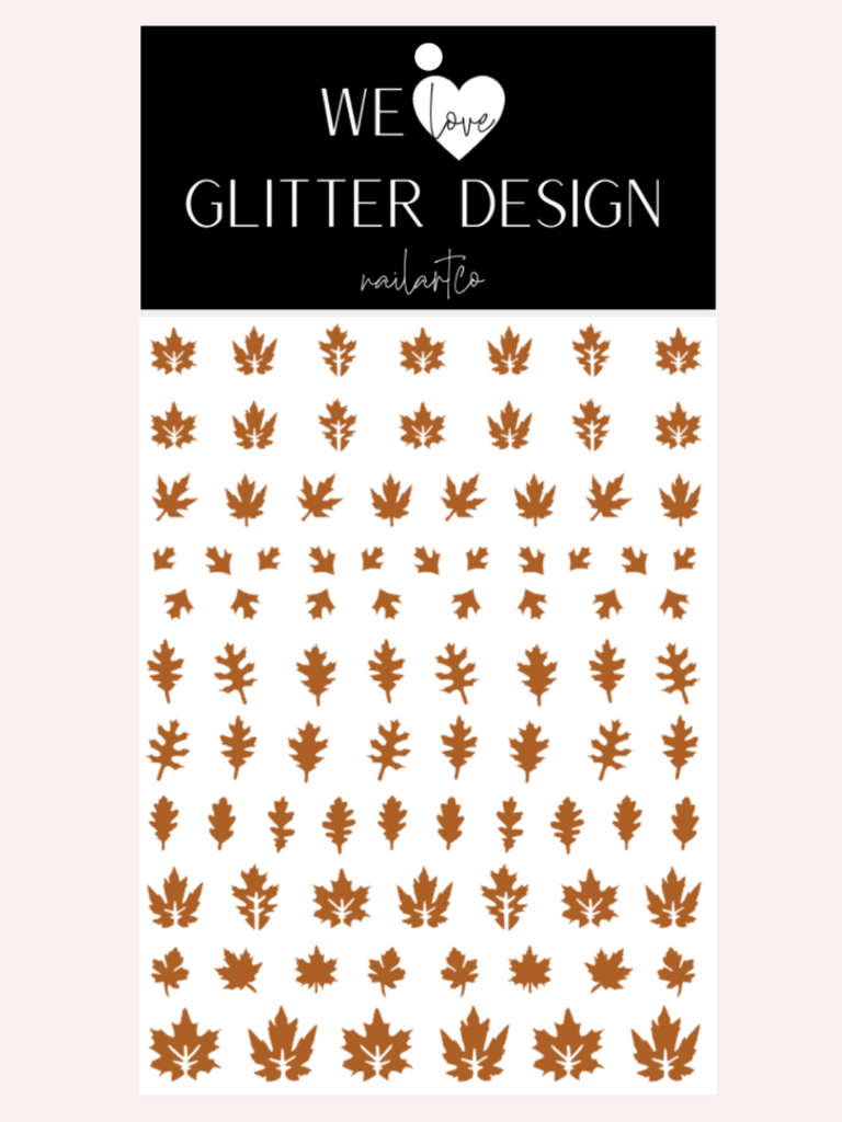 Leaves (Design 2) Nail Decal | Nut Brown