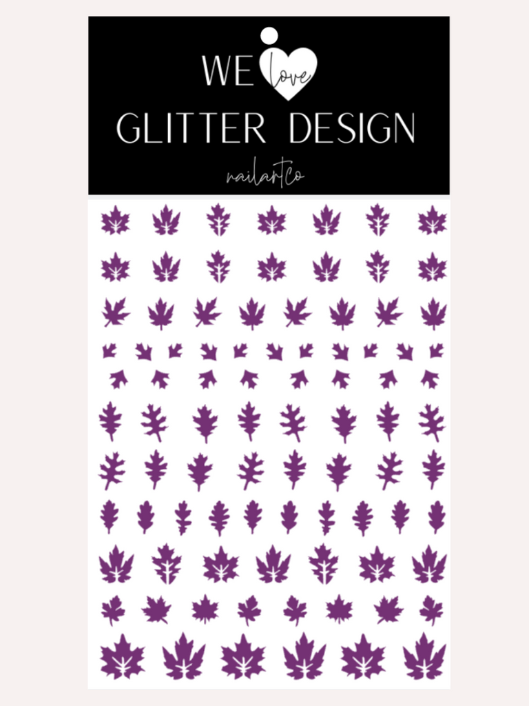 Leaves (Design 2) Nail Decal | Violet
