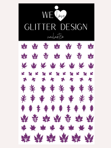 Leaves (Design 2) Nail Decal | Violet