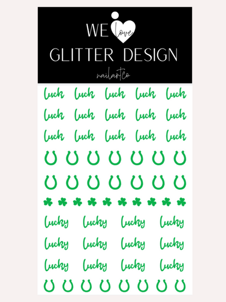Luck Of The Irish Nail Decal | Bright Green