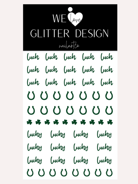 Luck Of The Irish Nail Decal | Dark Green