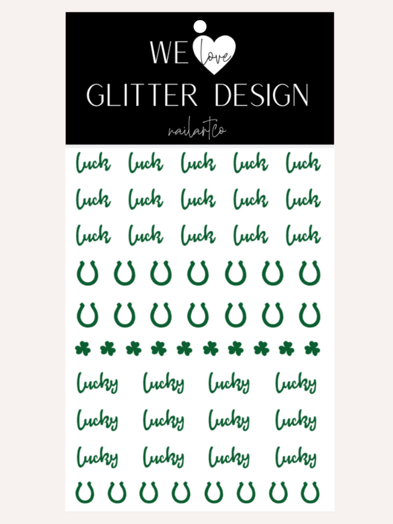 Luck Of The Irish Nail Decal | Green