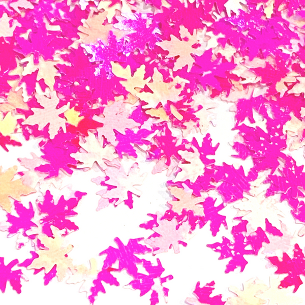 Maple Leaf Nail Glitter | Pink Tones