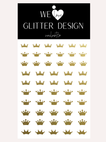 Princess Crown Nail Decal | Gold Shimmer