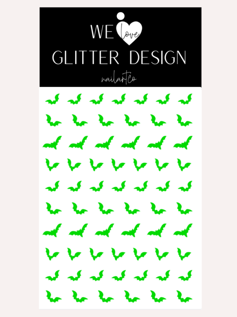 All Bats Nail Decal | Neon Green