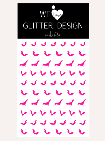 All Bats Nail Decal | Neon Pink
