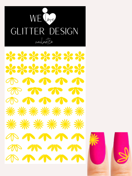 Beauty In Bloom Nail Decal (Comes Un-Weeded) | Passion Yellow