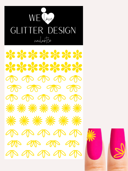 Beauty In Bloom Nail Decal (Comes Un-Weeded) | Passion Yellow