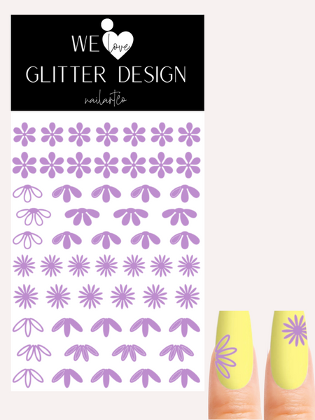 Beauty In Bloom Nail Decal (Comes Un-Weeded) | Sweet Lilac