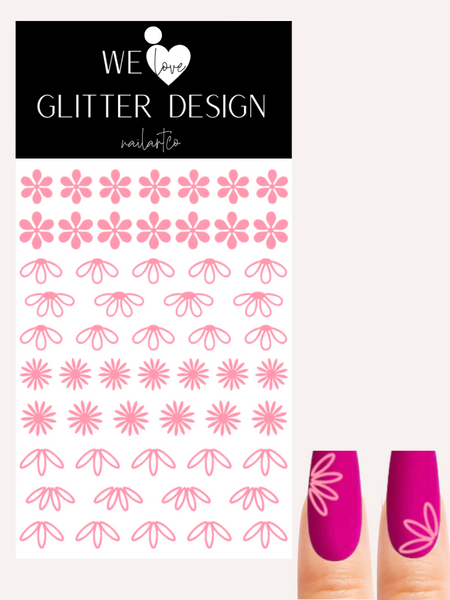 Beauty In Bloom Nail Decal (Comes Un-Weeded) | Sweet Pink