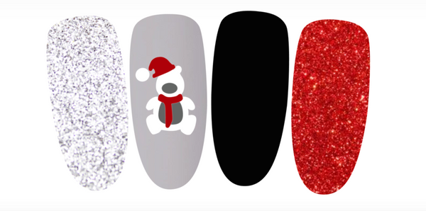 Build A Polar Bear Nail Decal | Red