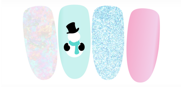 Build A Snowman Nail Decal | Mint Scarf