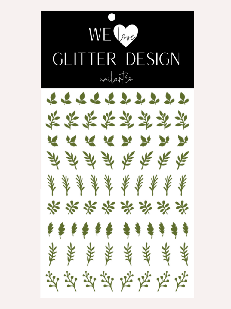 Fall Stems Nail Decal | Olive