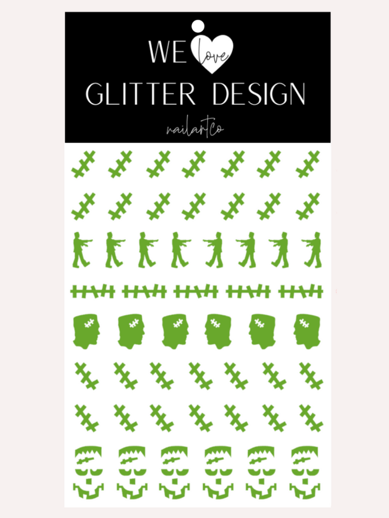 Frank & Stitch Nail Decal | Bright Green