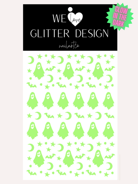 Ghost Nail Decal | Glow In The Dark // Lime
