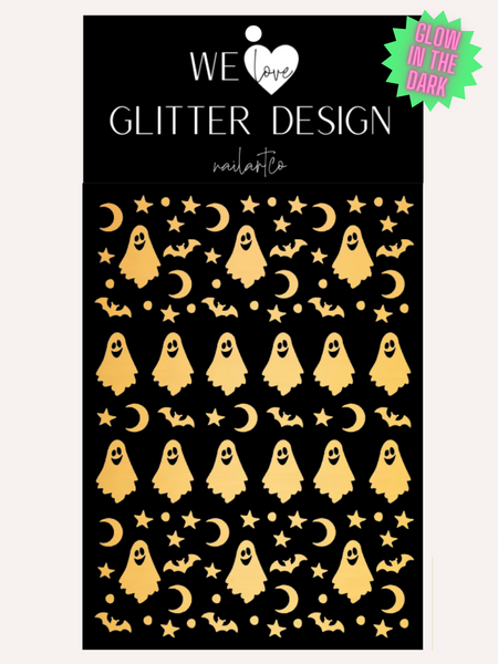 Ghost Nail Decal | Glow In The Dark // Coral