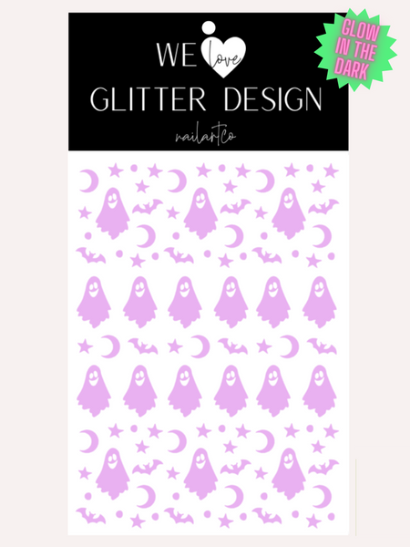 Ghost Nail Decal | Glow In The Dark // Purple