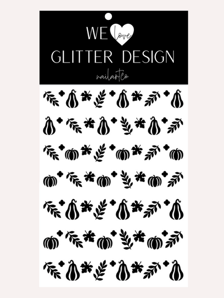 Oh My Gourd Nail Decal | Black